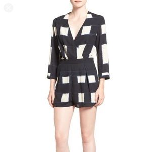 Trouve | Plaid Surplice Romper